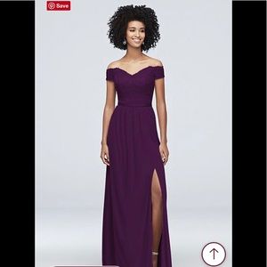 Plum David’s bridal bridesmaid dress